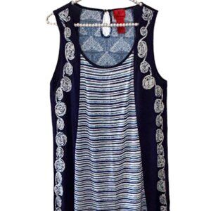 Unique Artsy Design - V Christina Sleevless Tunic L EUC